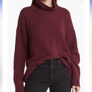 Treasure & Bond Burgundy Turtleneck Sweater